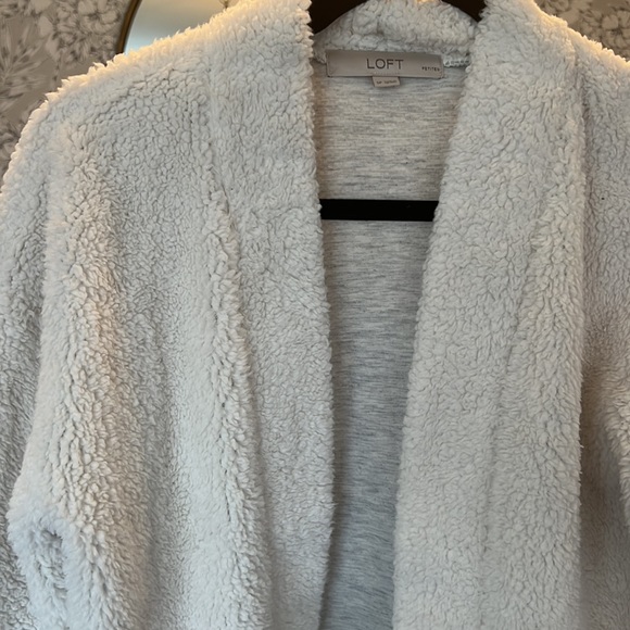 LOFT White Teddy Sherpa Jacket - Picture 3 of 5